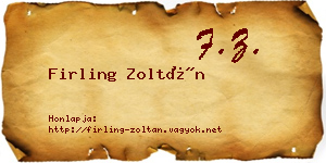 Firling Zoltán névjegykártya